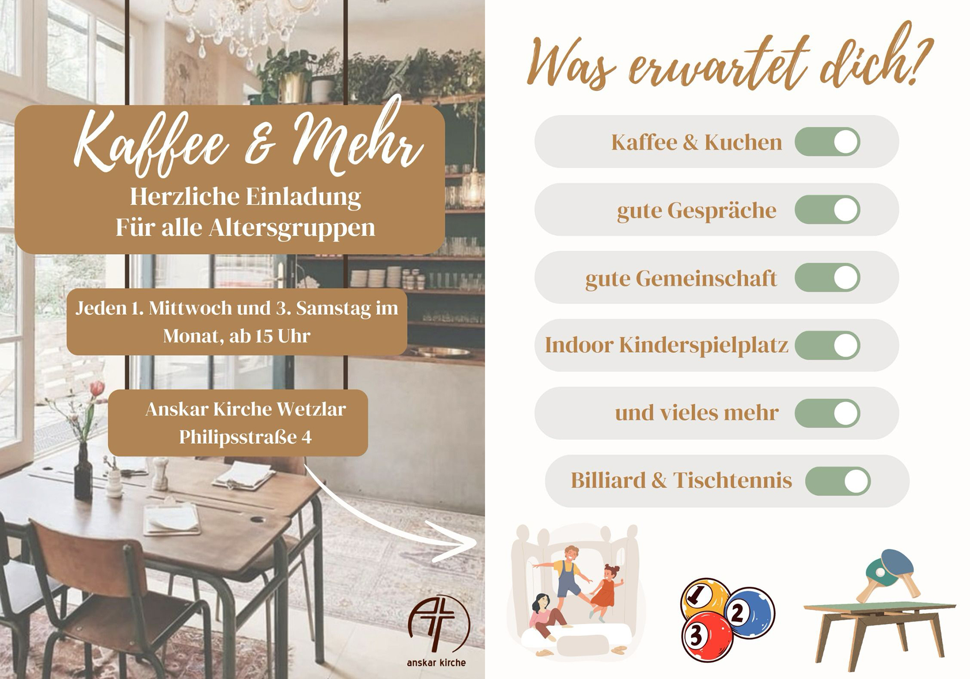 Neuer Flyer von Kaffee & mehr