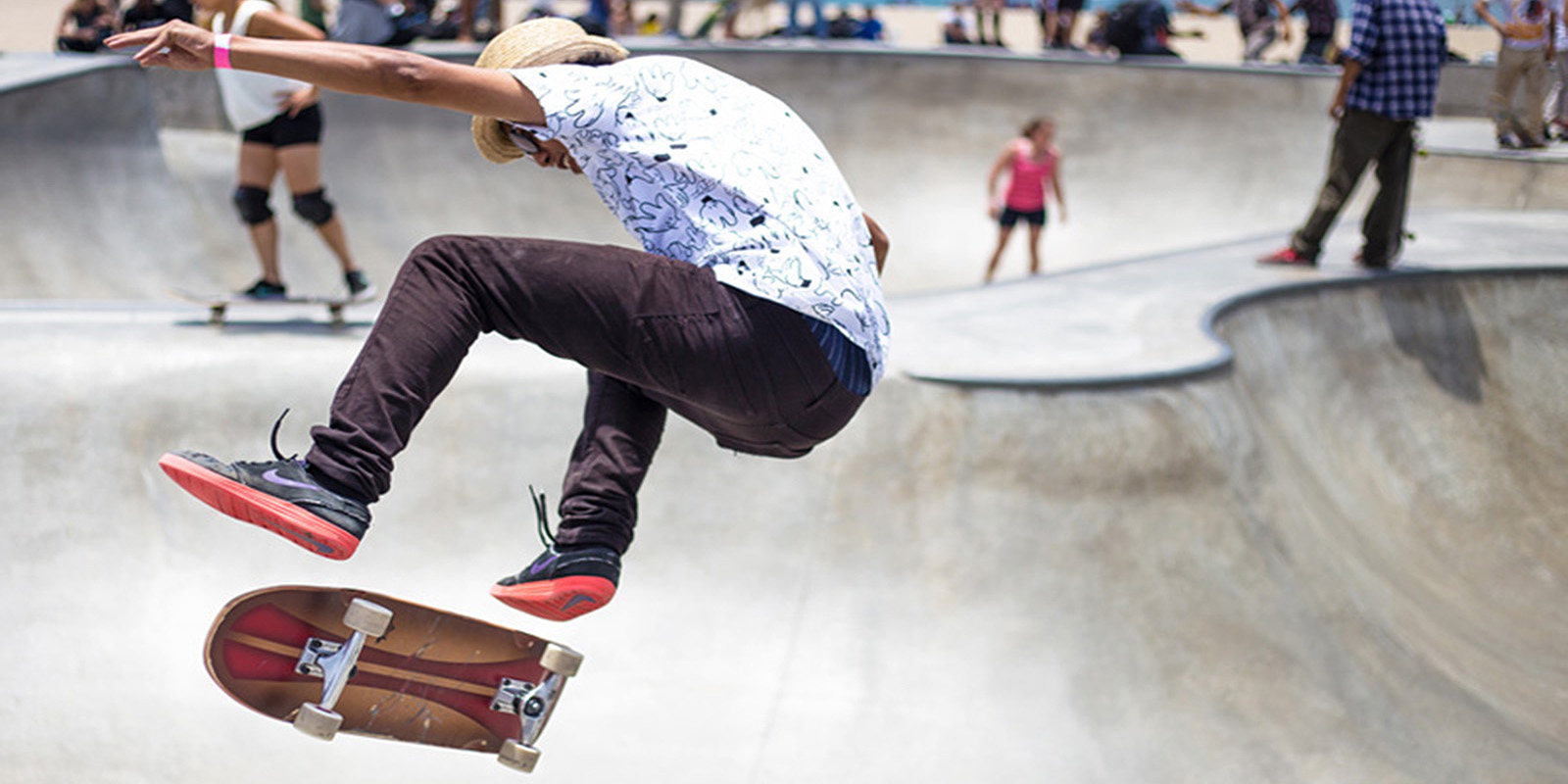 Foto vom Skateboardfahren