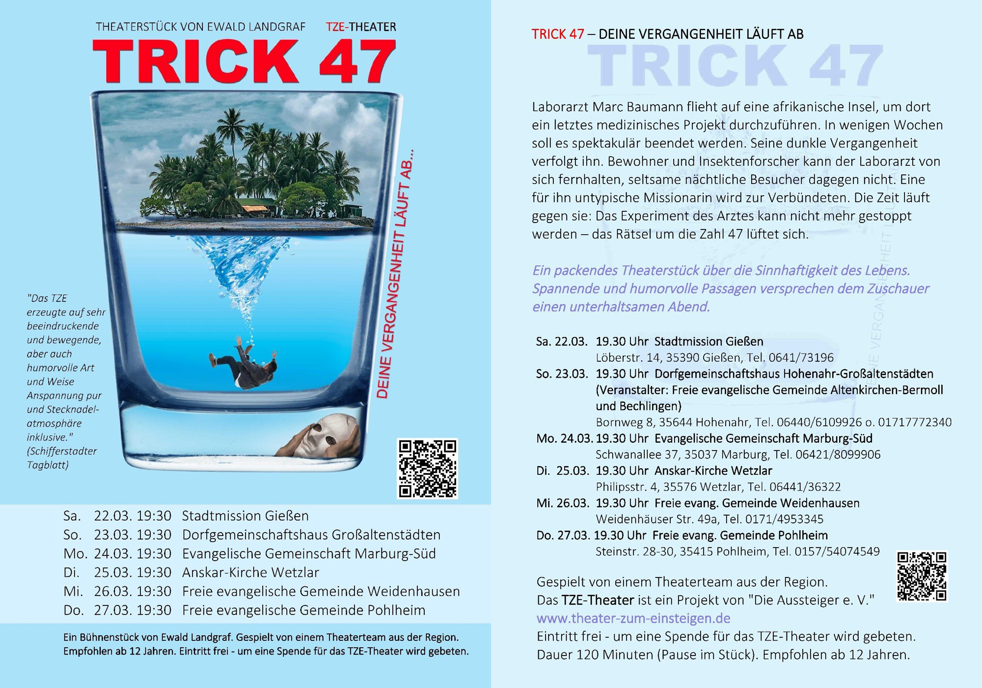 Theaterstück-Flyer